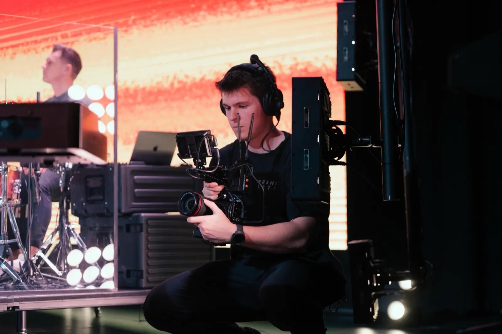 Jake operating camera rig